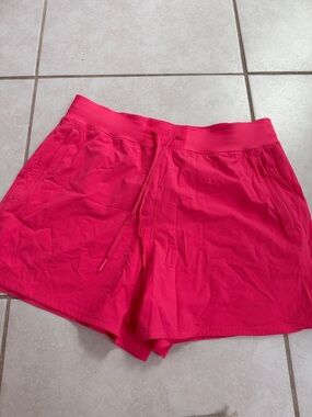 lululemon athletica Bright Pink Athletic Drawstring Shorts